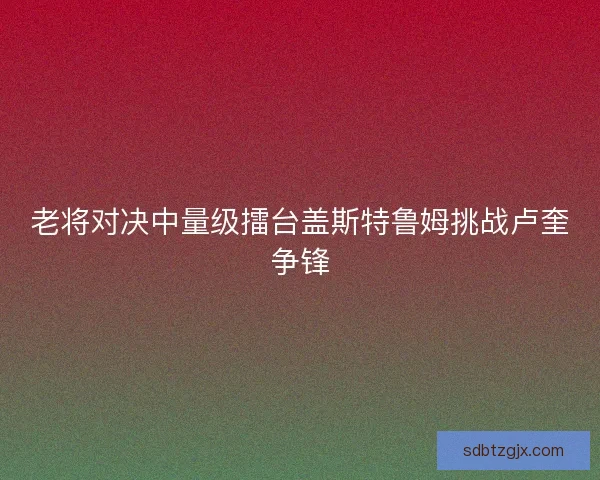 老将对决中量级擂台盖斯特鲁姆挑战卢奎争锋